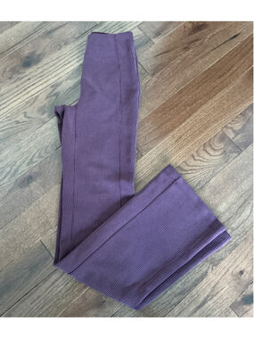 Unbranded Women's Plum Ribbed Flare & Wide Leg Pants Size 2